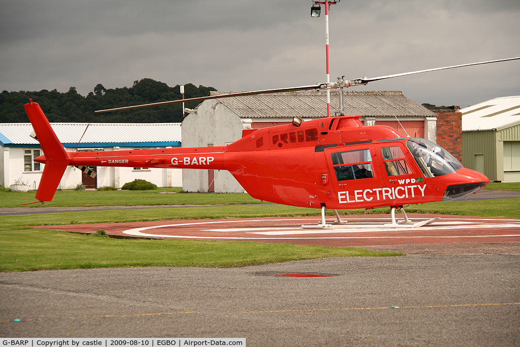 G-BARP, 1973 Bell 206B JetRanger II C/N 967, seen @ Wolverhampton