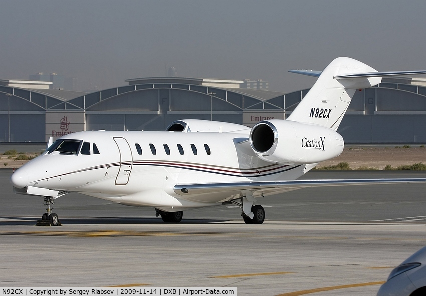 N92CX, 2009 Cessna 750 Citation X Citation X C/N 750-0301, Dubai 2009 airshow.