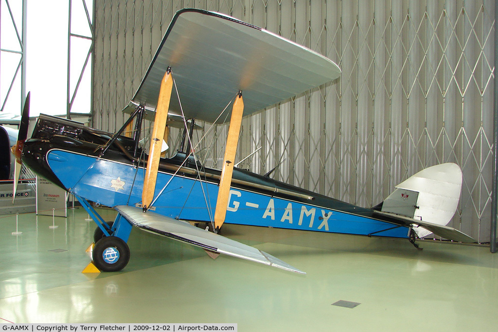 G-AAMX, 1929 De Havilland DH60M Gipsy Moth C/N 125, exhibited in the RAF Museum Hendon , UK