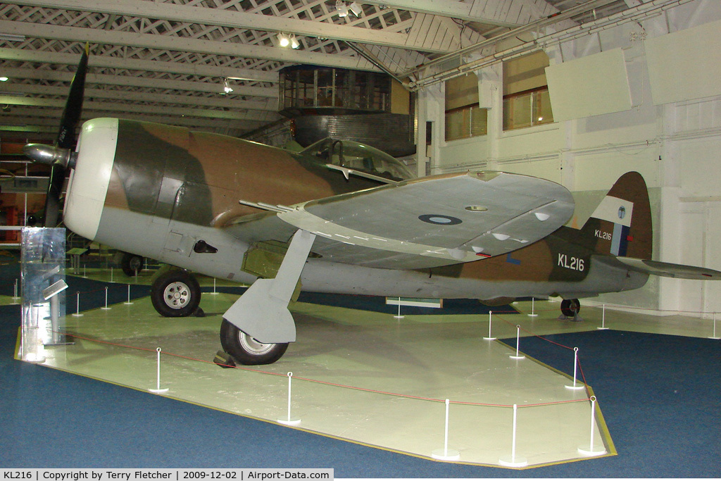 KL216, 1945 Republic P-47D Thunderbolt C/N 399-55834, ex 45-49295 P-47 Thunderbolt exhibited in the RAF Museum Hendon , UK