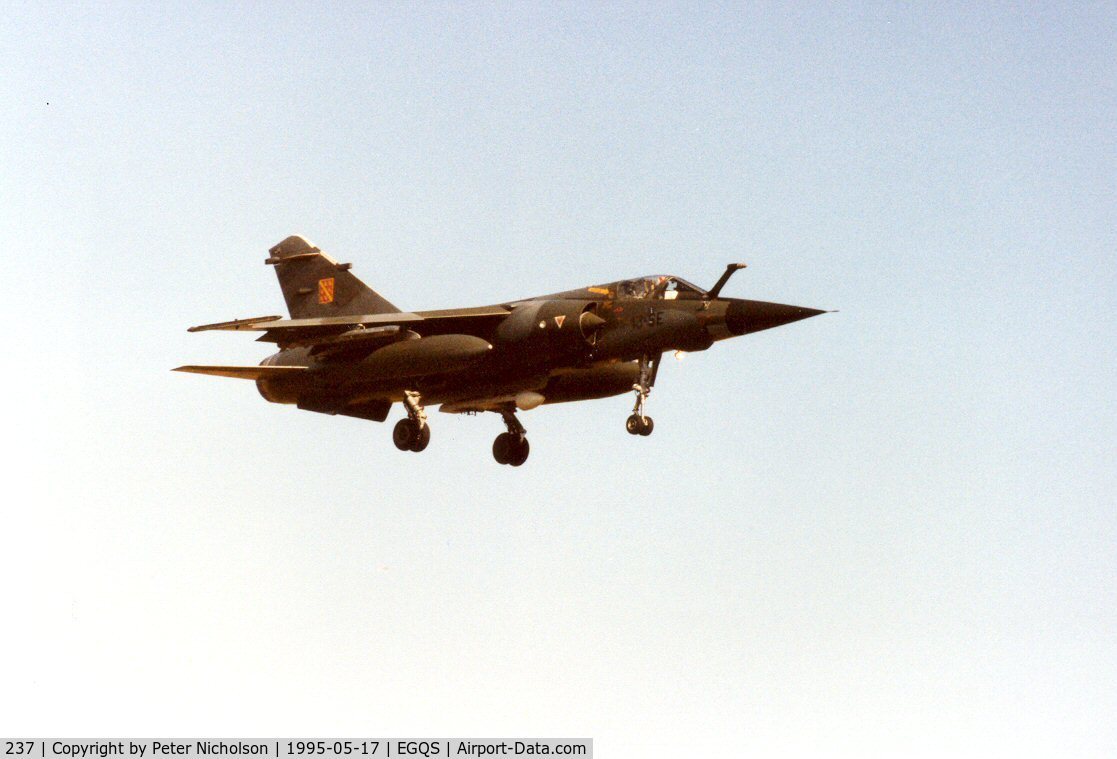 237, Dassault Mirage F.1CT C/N 237, Mirage F.1CT of EC 1/3 at Lossiemouth in May 1995.