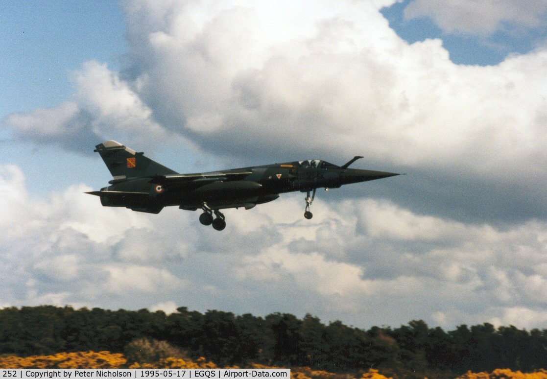 252, Dassault Mirage F.1CT C/N 252, Mirage F.1CT of EC 1/3 at Lossiemouth in May 1995.