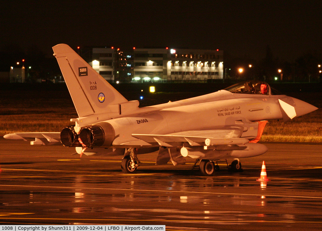 1008, 2009 Eurofighter EF-2000 Typhoon F2 C/N CS008/BS051/197, Parked at the General Aviation area for a night stop...
