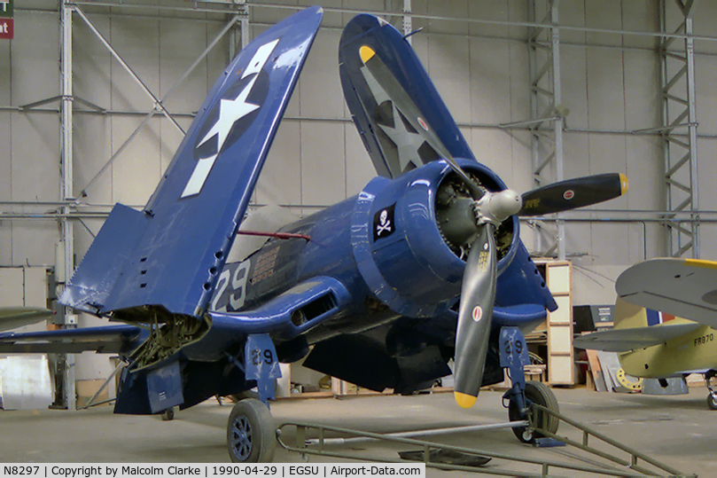 N8297, 1945 Goodyear FG-1D Corsair C/N 3111, Goodyear FG-1D Corsair at the Imperial War museum, Duxford. Became G-FGID on 1991-11-01