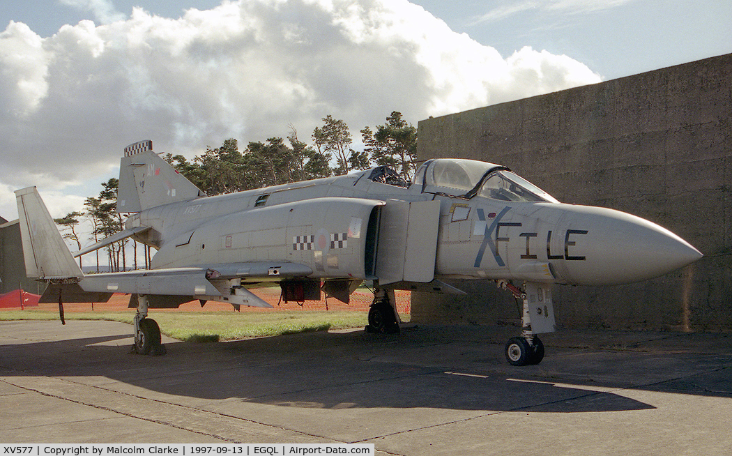 XV577, 1968 McDonnell Douglas Phantom FG1 C/N 3155/9331, McDonnell Douglas Phantom FG1 at RAF Leuchars' Battle of Britain Air Show in 1997.