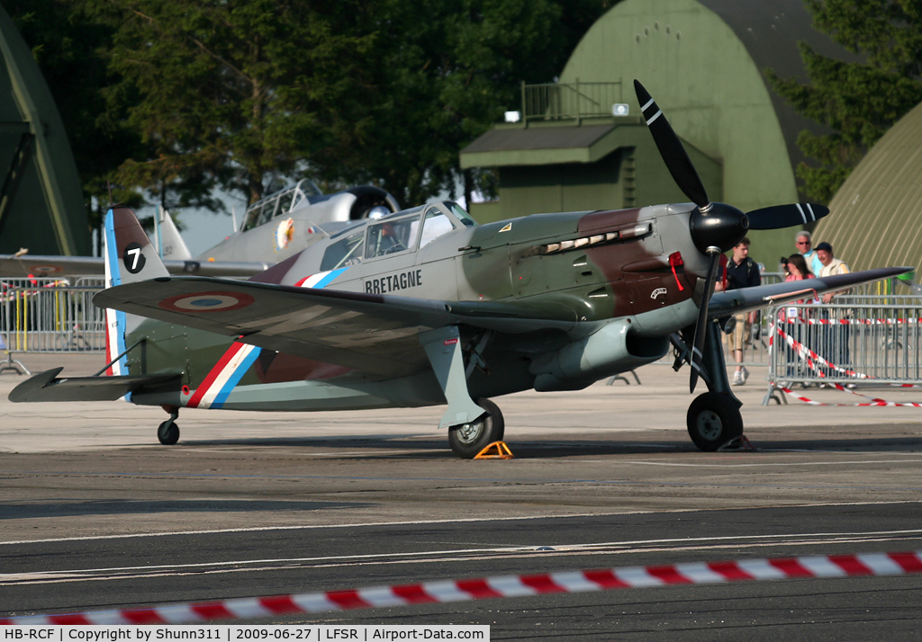 HB-RCF, 1942 Morane-Saulnier D-3801 (MS-412) C/N 194, Used as a demo aircraft during LFSR Airshow 2009