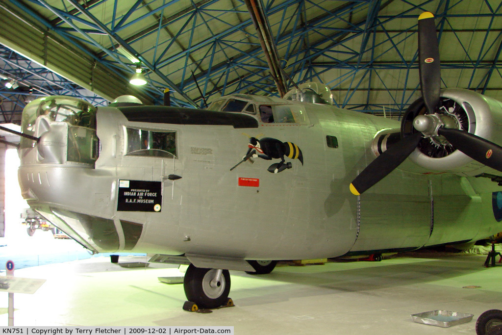 KN751, Consolidated B-24 Liberator C/N 6707L, Former Indian Air Force Consolidated B-24 Liberatorexhibited in the RAF Museum Hendon , UK