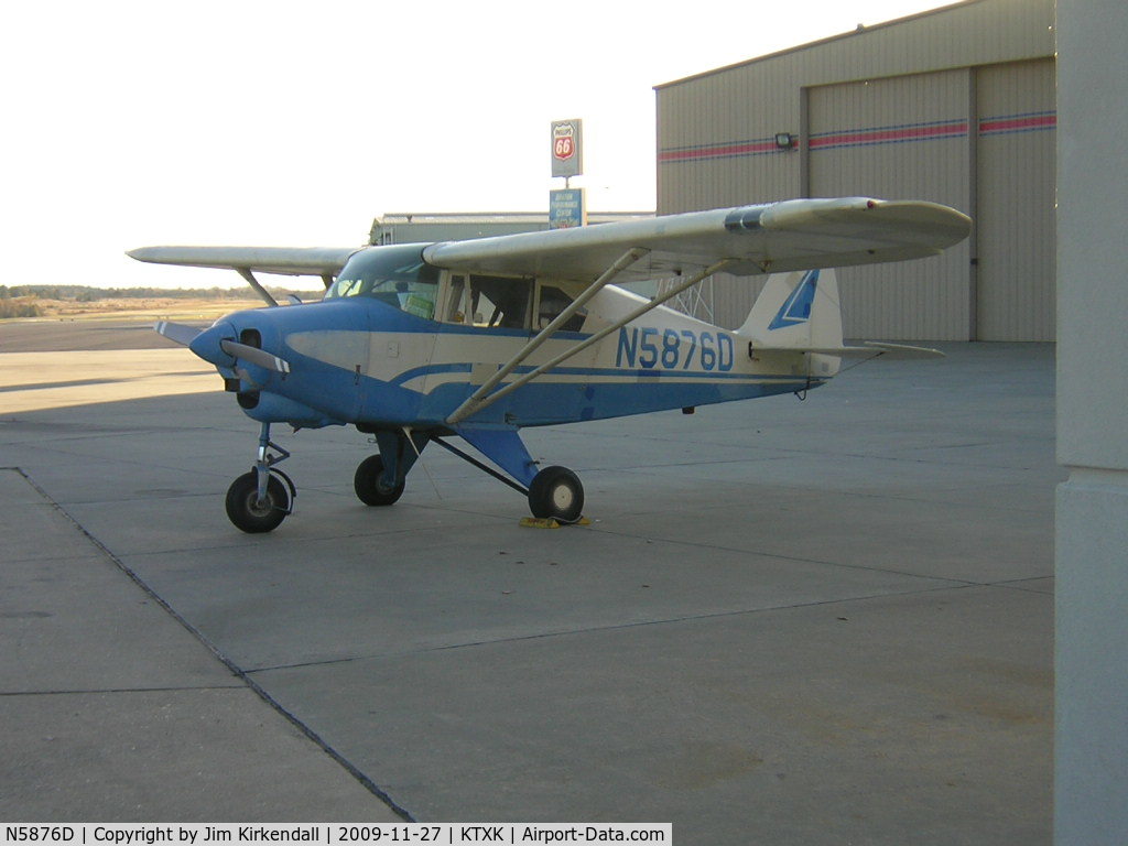 N5876D, 1956 Piper PA-22-150 Tri-Pacer C/N 22-4557, On the ramp at Texarkana, 11/25/09