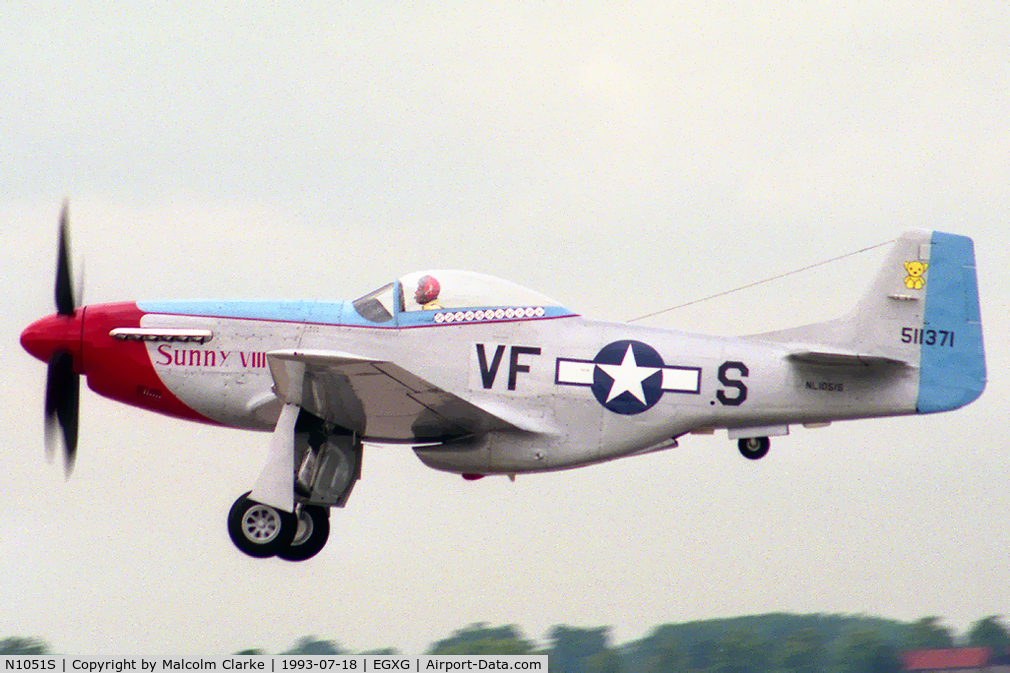 N1051S, 1963 North American P-51D Mustang C/N 124-48124 (45-11371), North American P-51D Mustang at RAF Church Fenton in 1993.