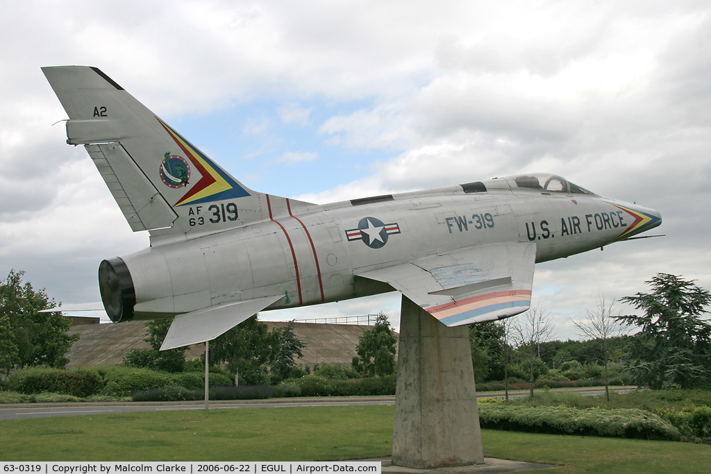 63-0319, North American F-100D Super Sabre C/N 223-149, North American F-100D Super Sabre. 54-2269.  Re-serialled to 63-0319. The 