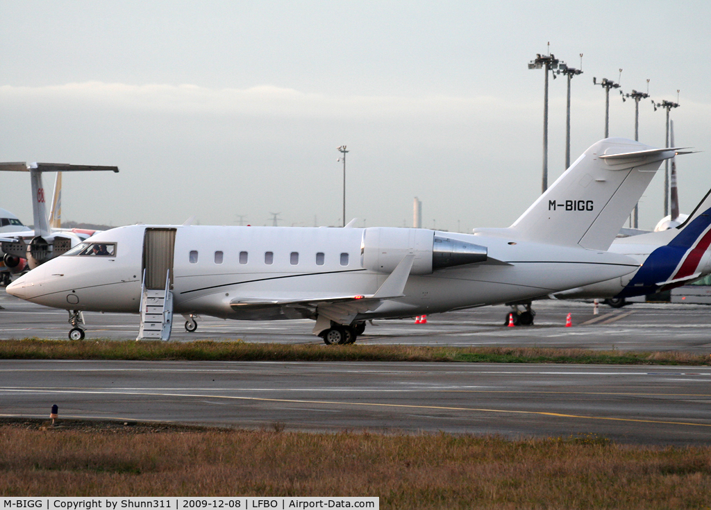 M-BIGG, 2007 Bombardier Challenger 605 (CL-600-2B16) C/N 5722, Parked at the General Aviation area...