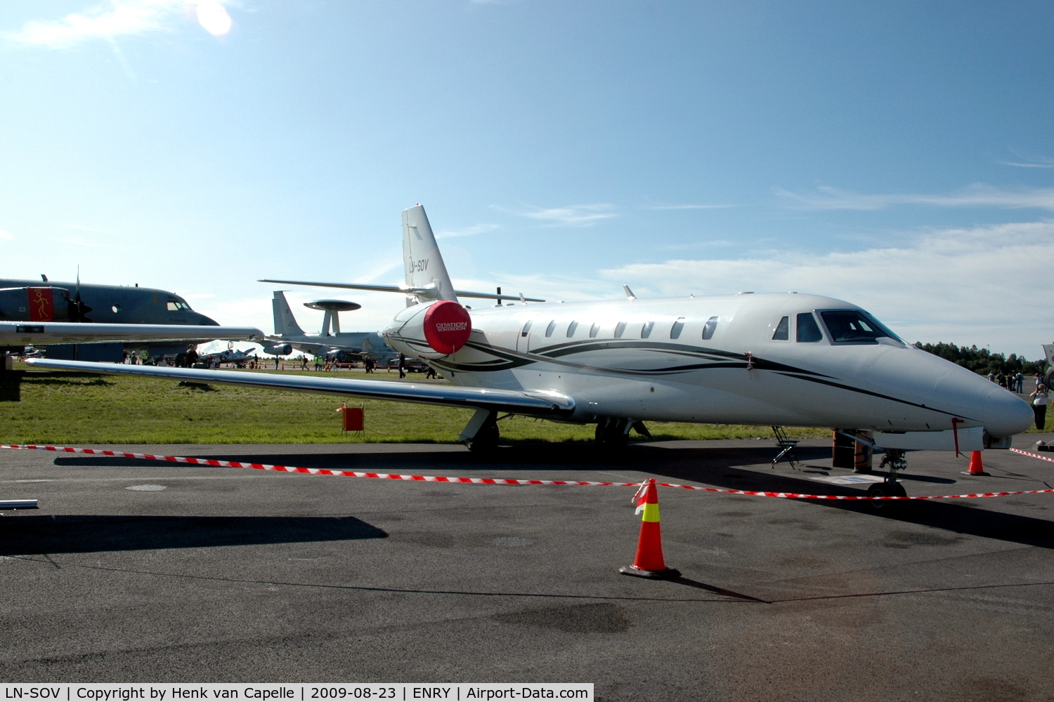 LN-SOV, 2007 Cessna 680 Citation Sovereign C/N 680-0183, Citation Sovereign operated by Sundt Air at Rygge air force base in Norway.