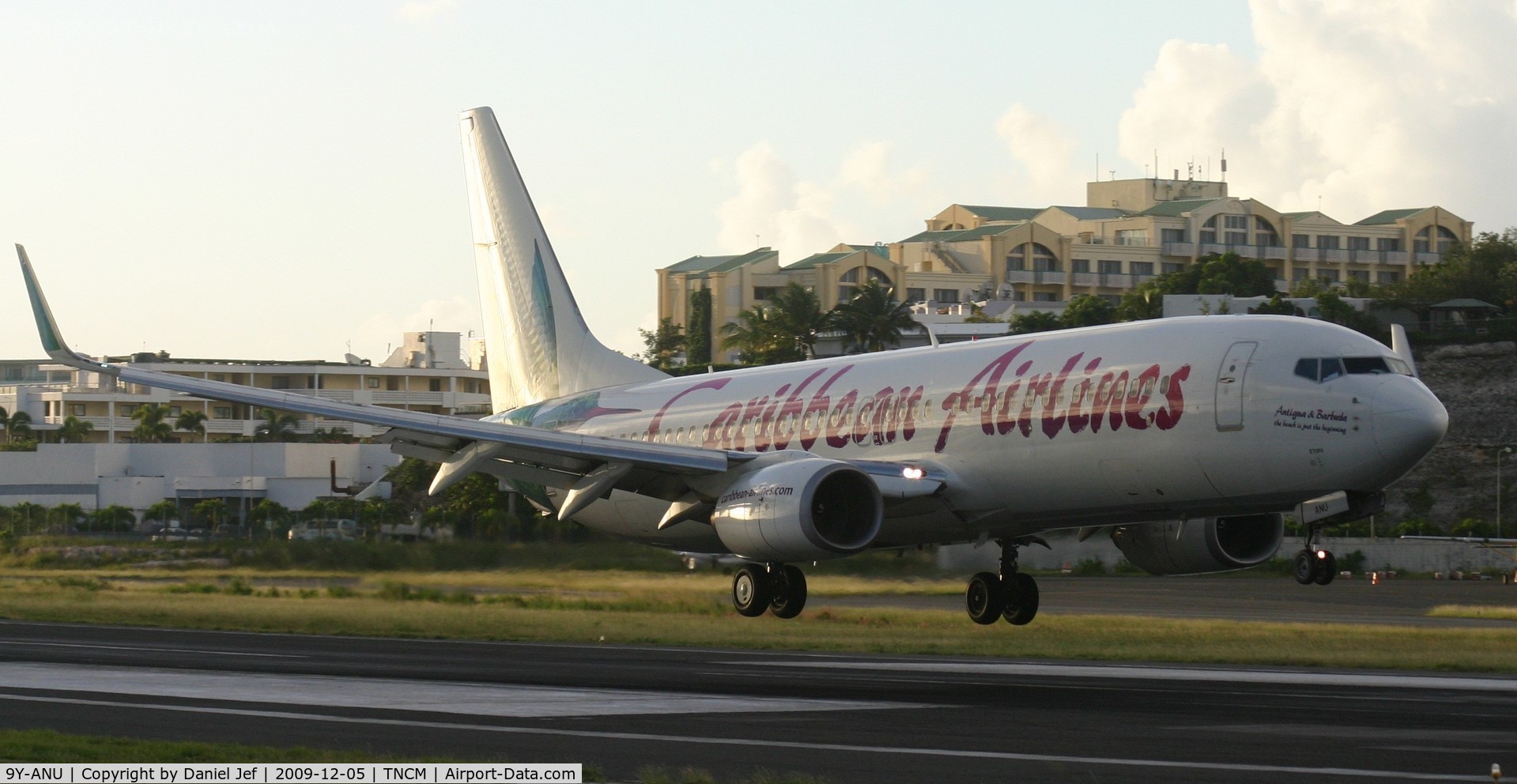 9Y-ANU, 2000 Boeing 737-8Q8 C/N 28235, Caribbean airlines taxing to the holding point A for take off