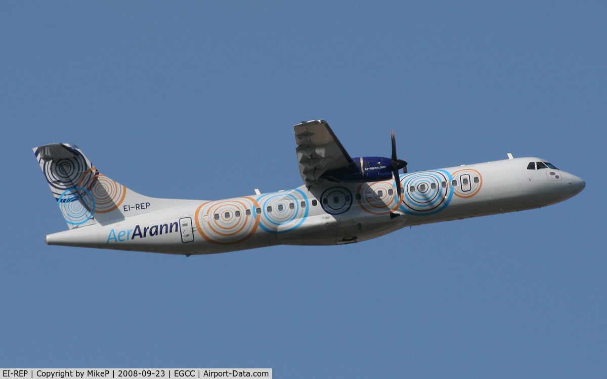 EI-REP, 2008 ATR 72-212A C/N 797, Climbing away from Runway 05L.