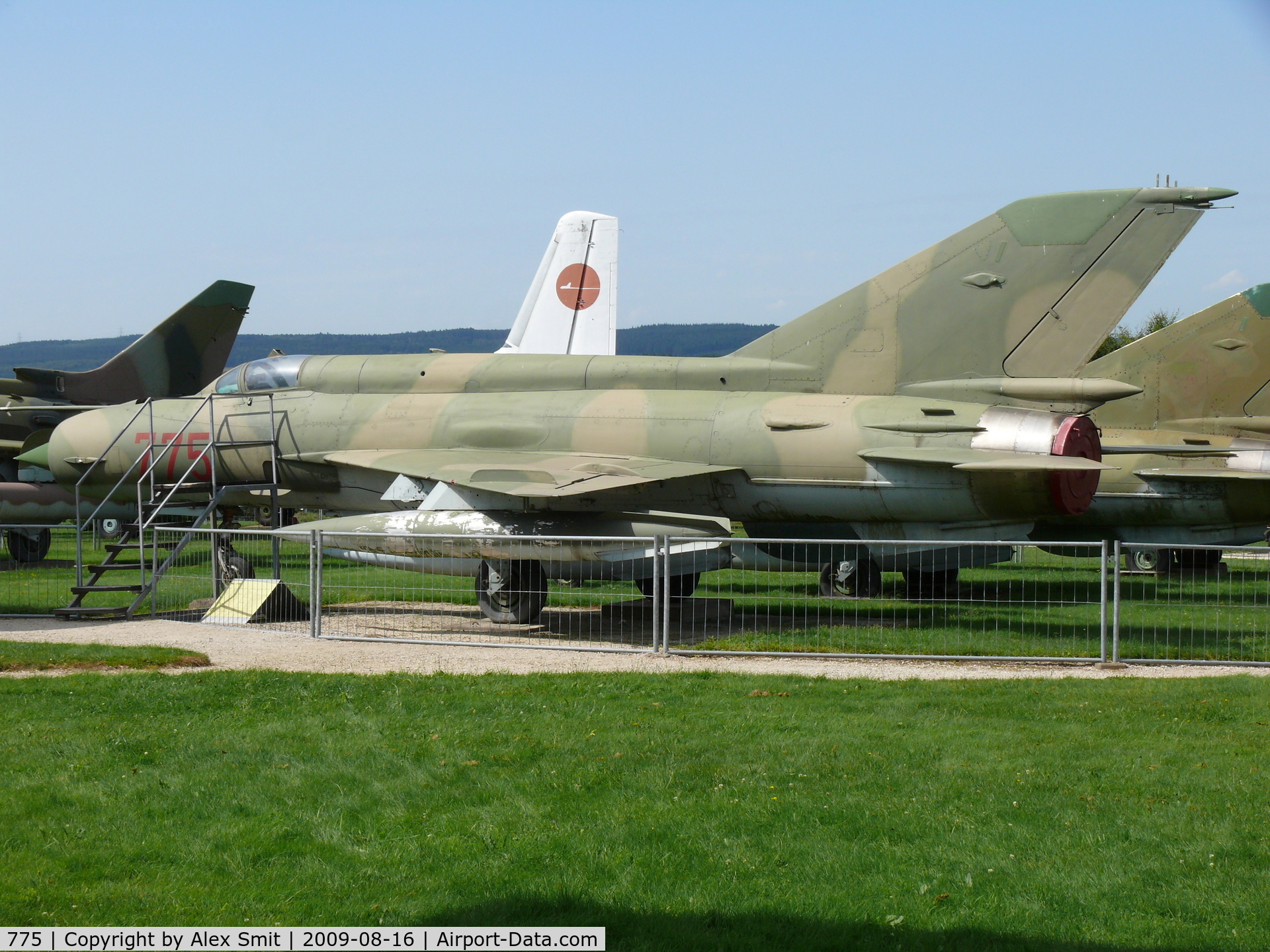 775, Mikoyan-Gurevich MiG-21MF C/N 96002003, Mikoyan Guerevich Mig21MF Fishbed 775 East German Air Force in ther Hermerskeil Museum Flugausstellung Junior