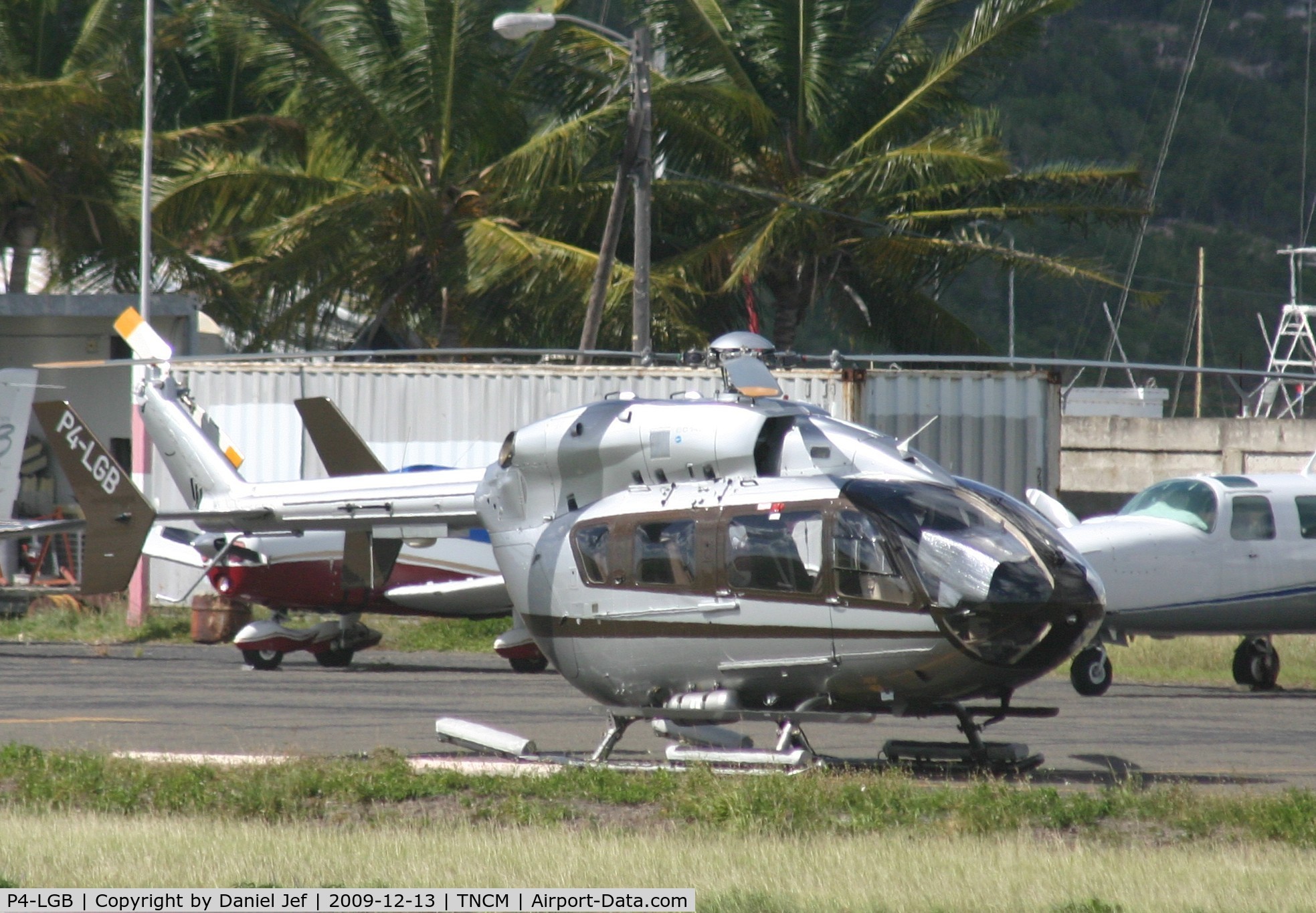 P4-LGB, 2004 Eurocopter-Kawasaki BK-117C-2 C/N 9052, P4-LGB park at the helipad