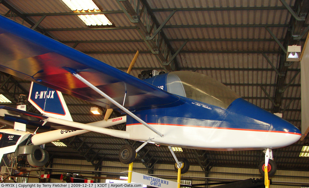 G-MYJX, 1993 Whittaker MW-8 C/N PFA 243-12345, exhibited at the Doncaster AeroVenture Museum