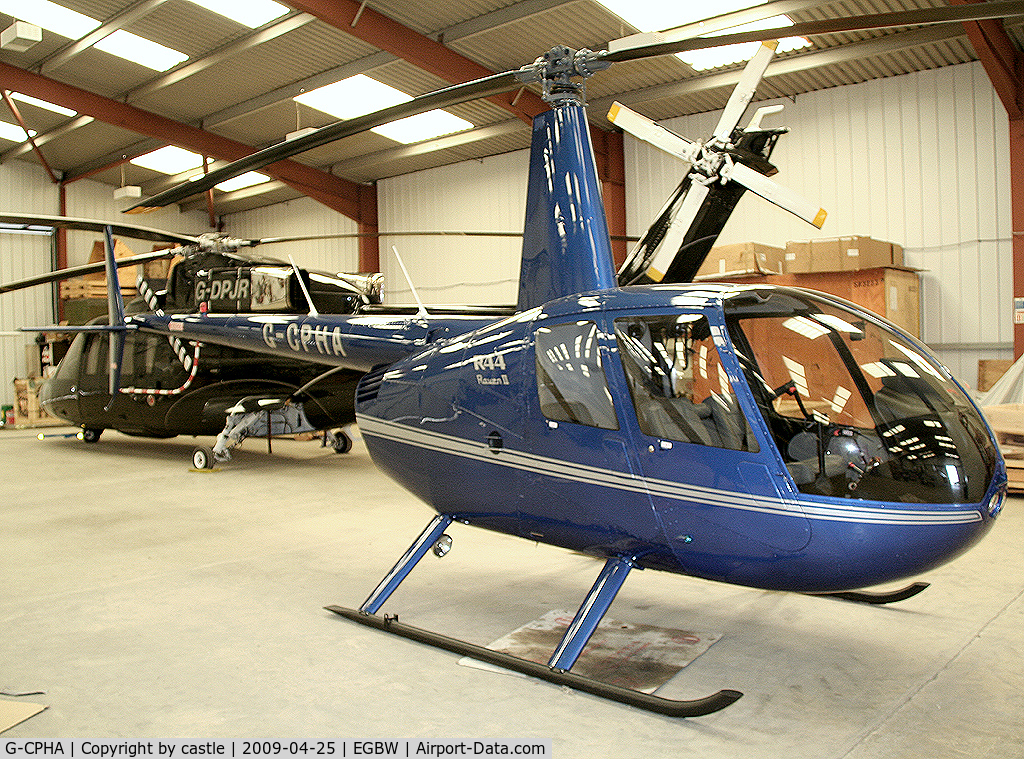 G-CPHA, 2008 Robinson R44 Raven II C/N 12641, seen @ Wellesbourne Mountford