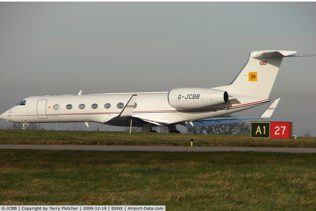 G-JCBB, 2008 Gulfstream Aerospace GV-SP (G550) C/N 5186, JC Bamford G550 at home base - East Midlands