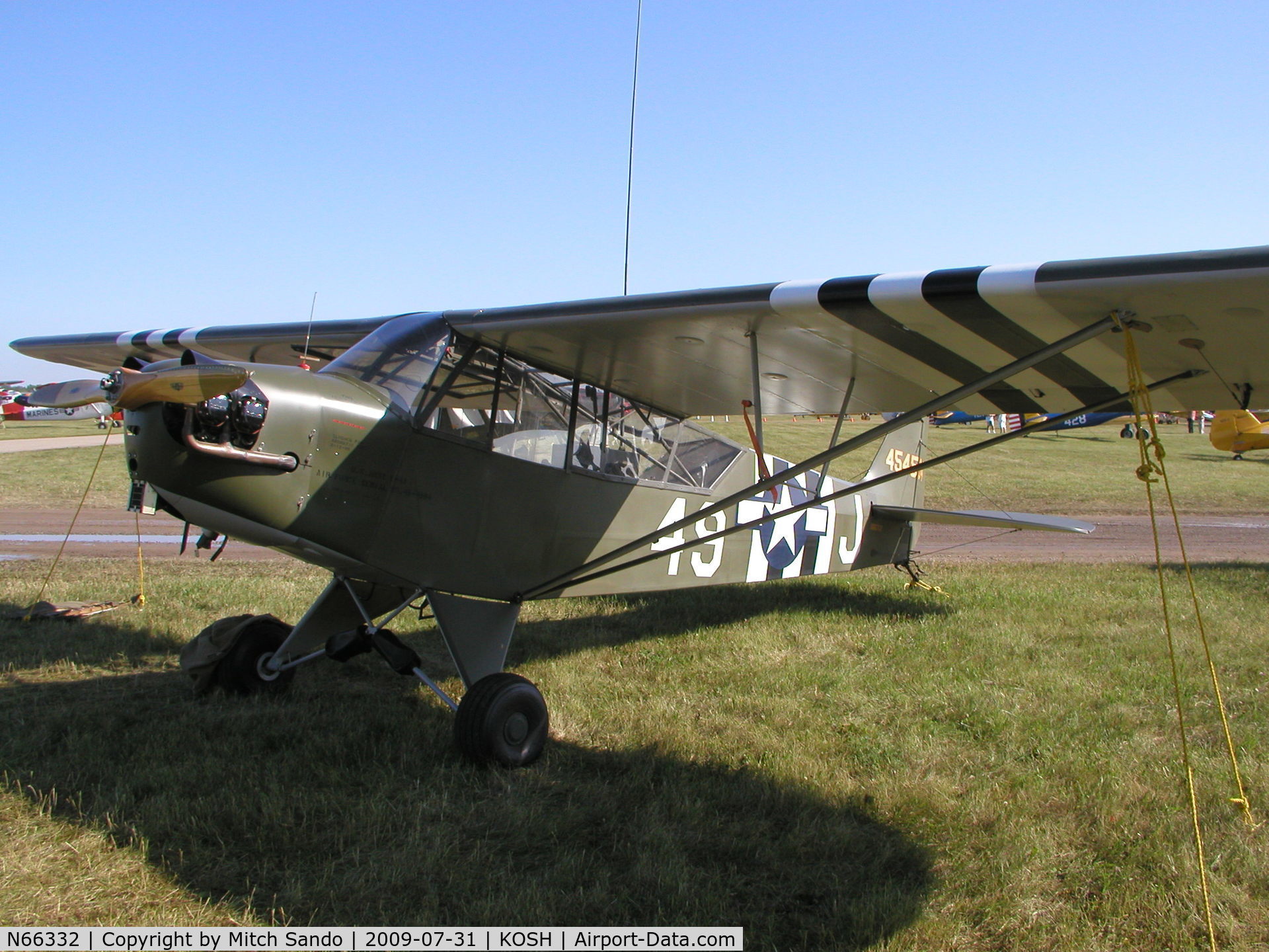 N66332, 1945 Piper L-4J Grasshopper (J3C-65D) C/N 13334, EAA AirVenture 2009.