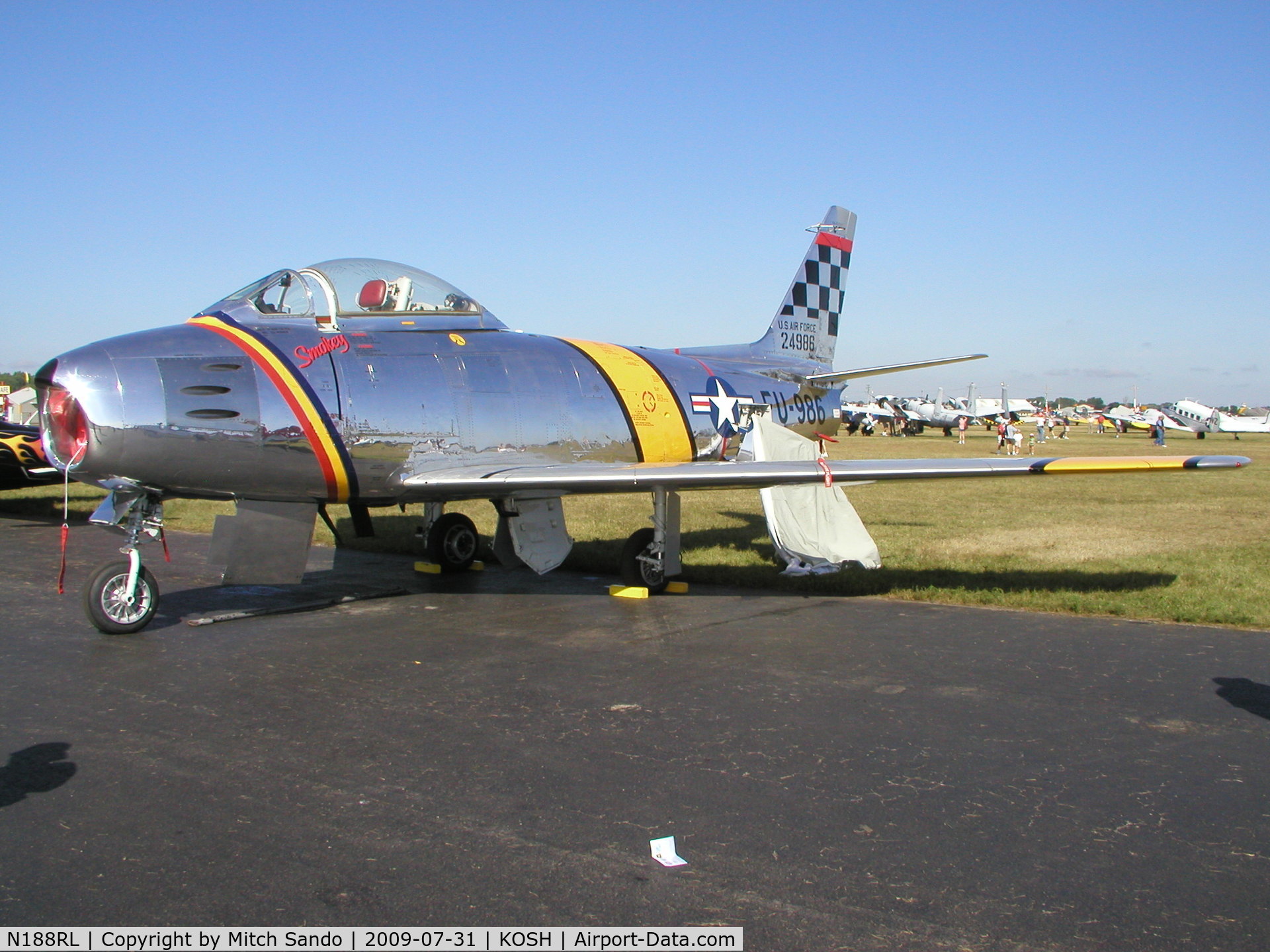 N188RL, 1952 North American F-86F Sabre C/N 191-682, EAA AirVenture 2009.