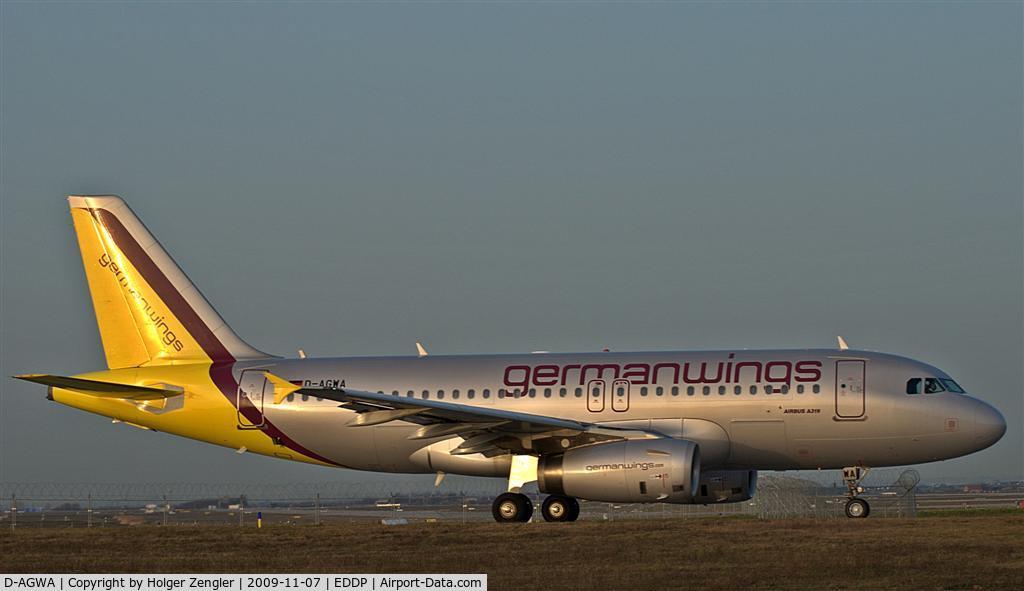 D-AGWA, 2006 Airbus A319-132 C/N 2813, Taxiing in early sunlight to rwy 26