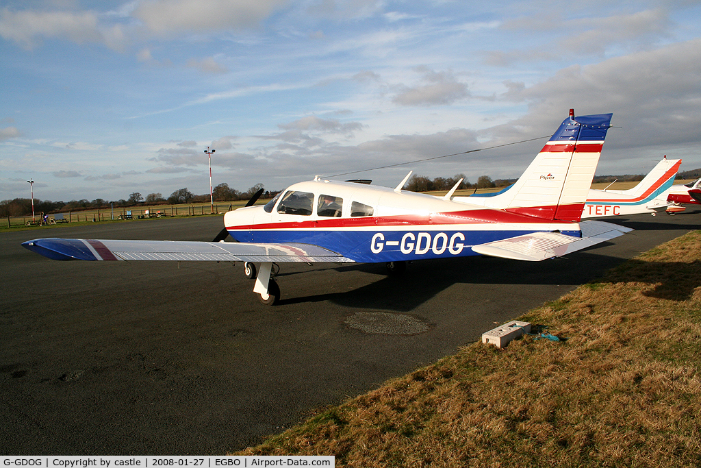 G-GDOG, 1976 Piper PA-28R-200 Cherokee Arrow C/N 28R-7635227, seen @ Wolverhampton