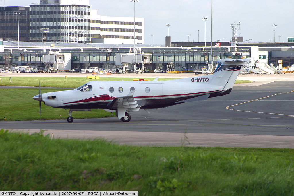 G-INTO, 2005 Pilatus PC-12/45 C/N 609, seen @ Manchester