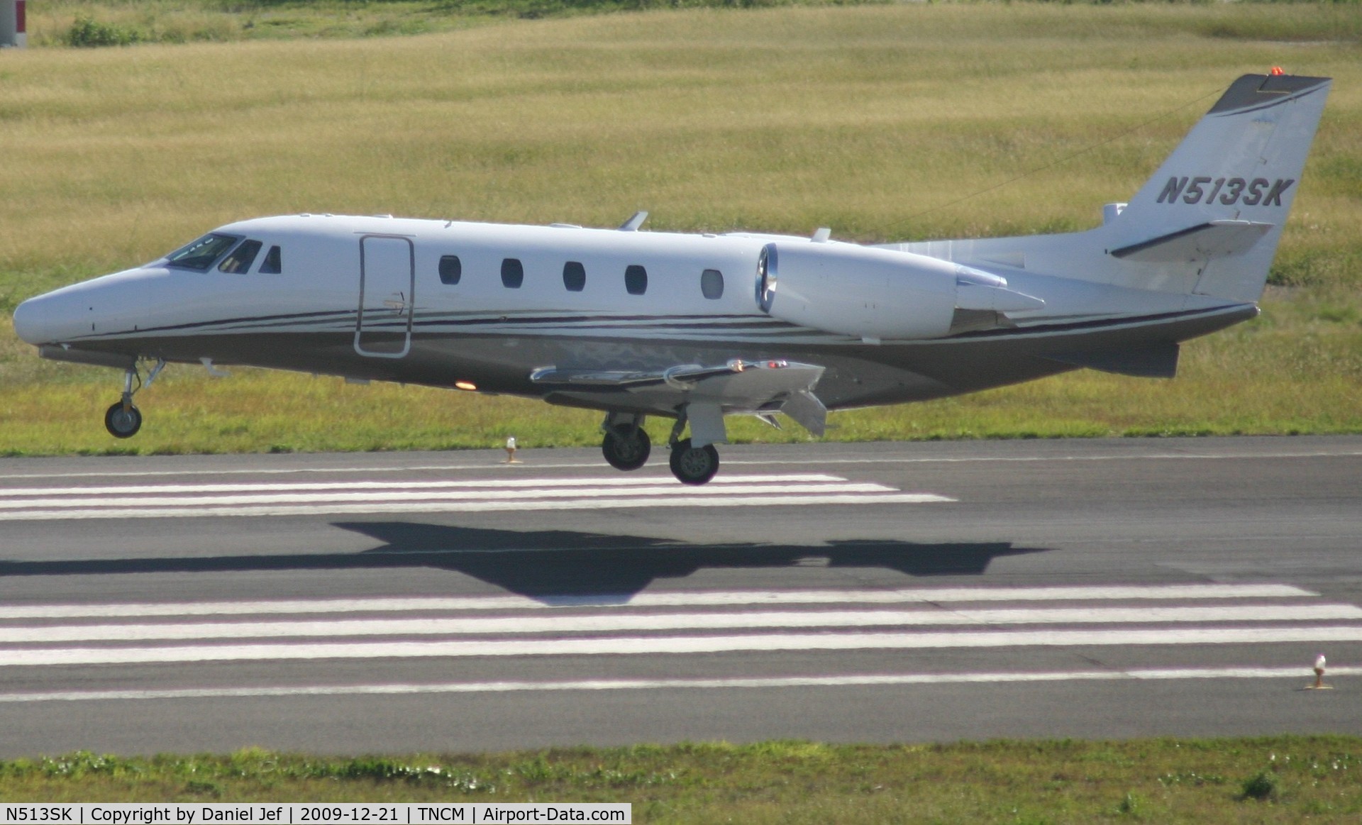 N513SK, 2007 Cessna 560XLS Citation Excel C/N 560-5678, N513SK landing at tncm runway 10