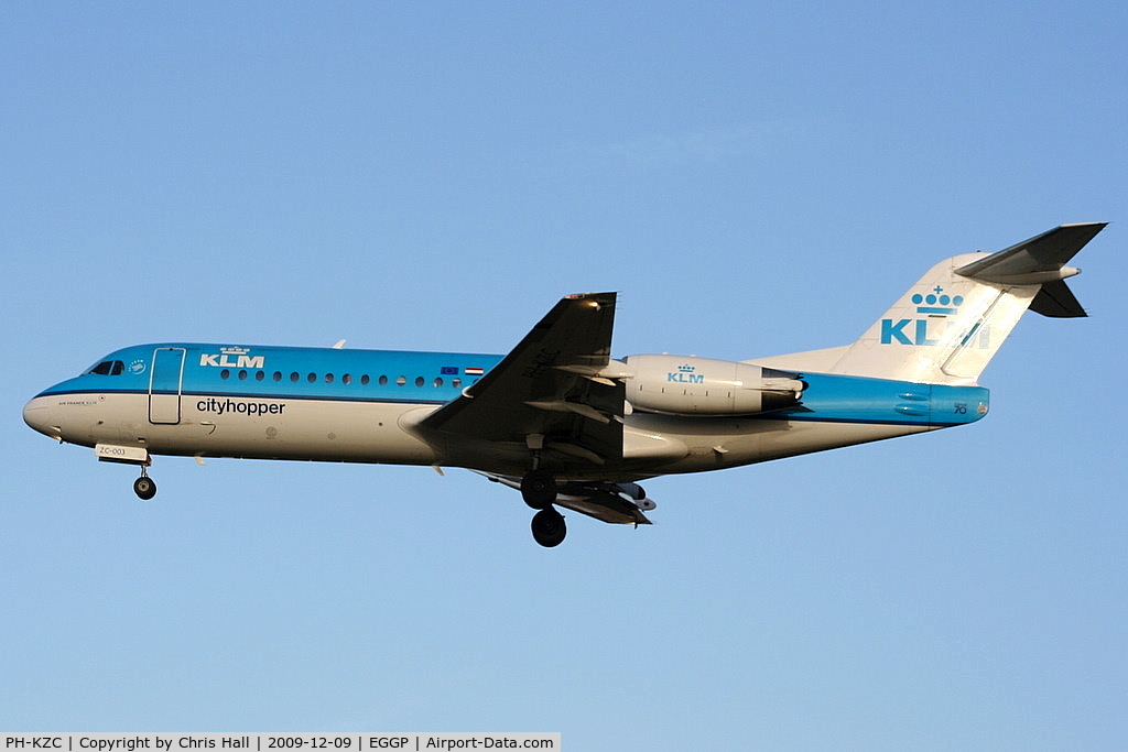 PH-KZC, 1996 Fokker 70 (F-28-0070) C/N 11566, KLM cityhopper