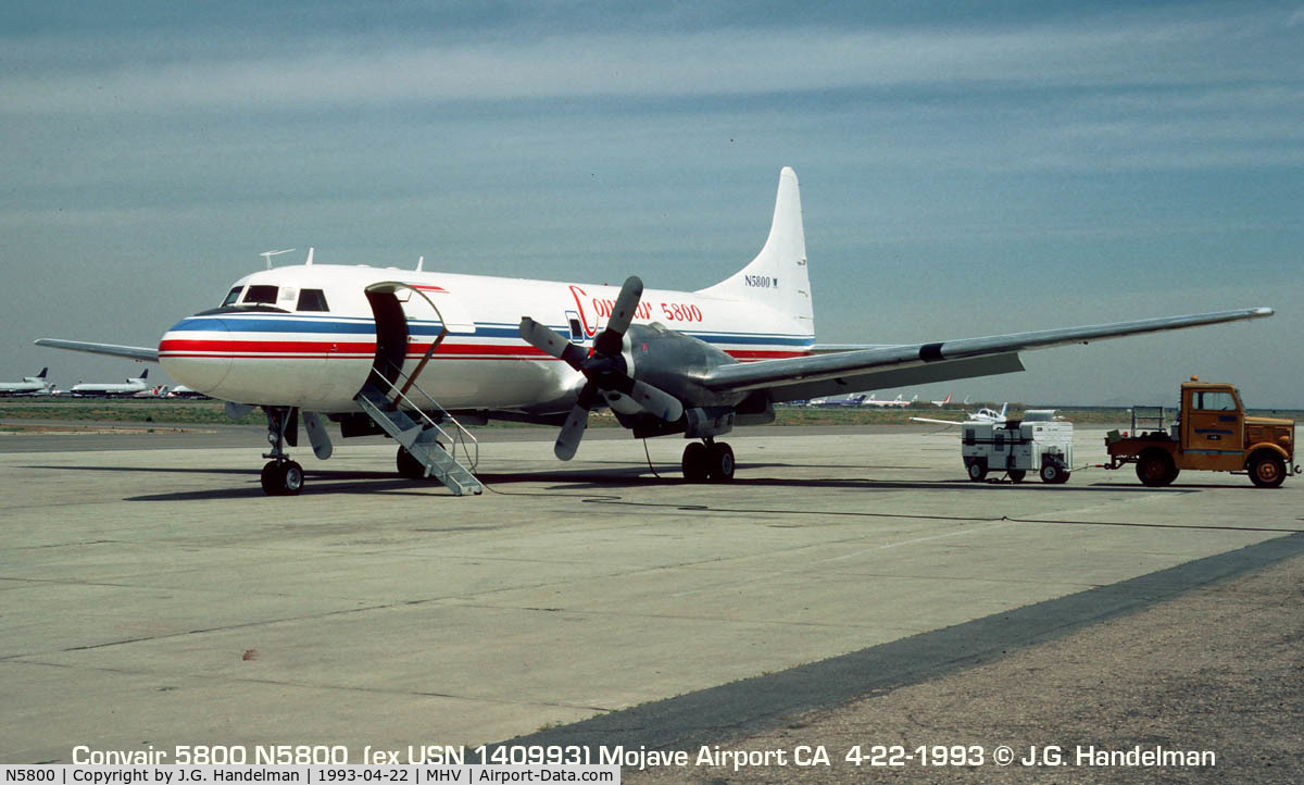 N5800, 1953 Convair C-131F (R4Y-1) Samaritan C/N 276, Prototype stretched Convair at Mojave CA Airport