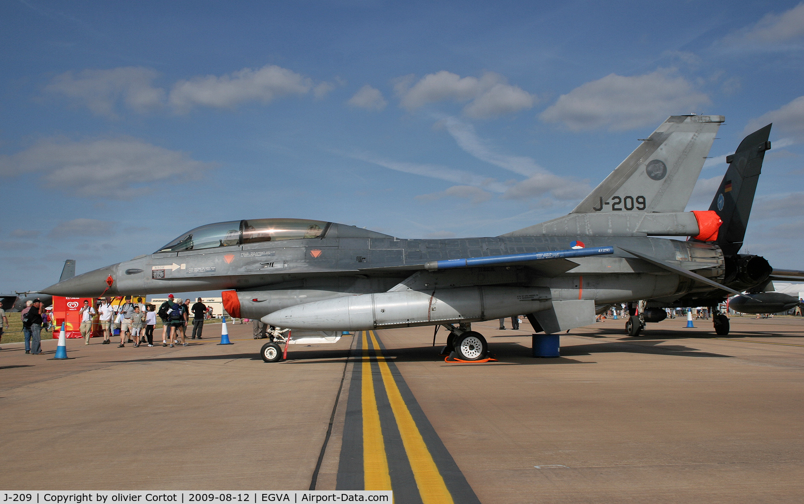 J-209, 1983 General Dynamics F-16BM Fighting Falcon C/N 6E-28, On display at the RIAT 2005