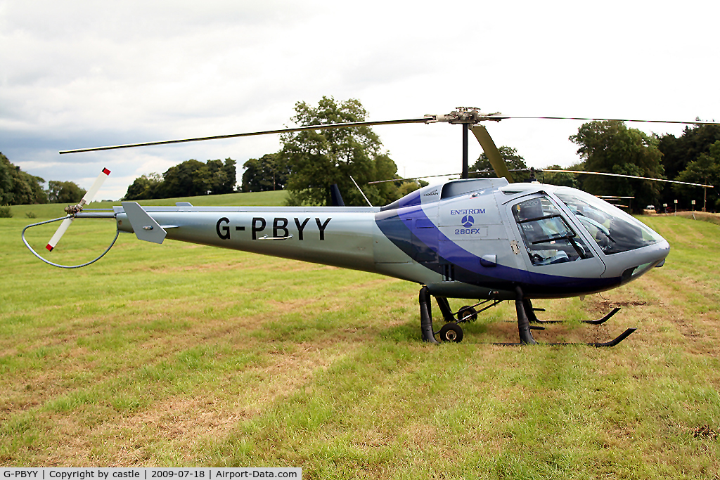 G-PBYY, 1993 Enstrom 280FX Shark C/N 2077, seen @ Cholmondeley