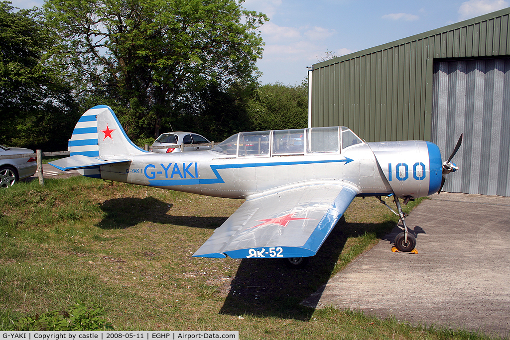 G-YAKI, 1986 Bacau Yak-52 C/N 866904, seen @ Popham