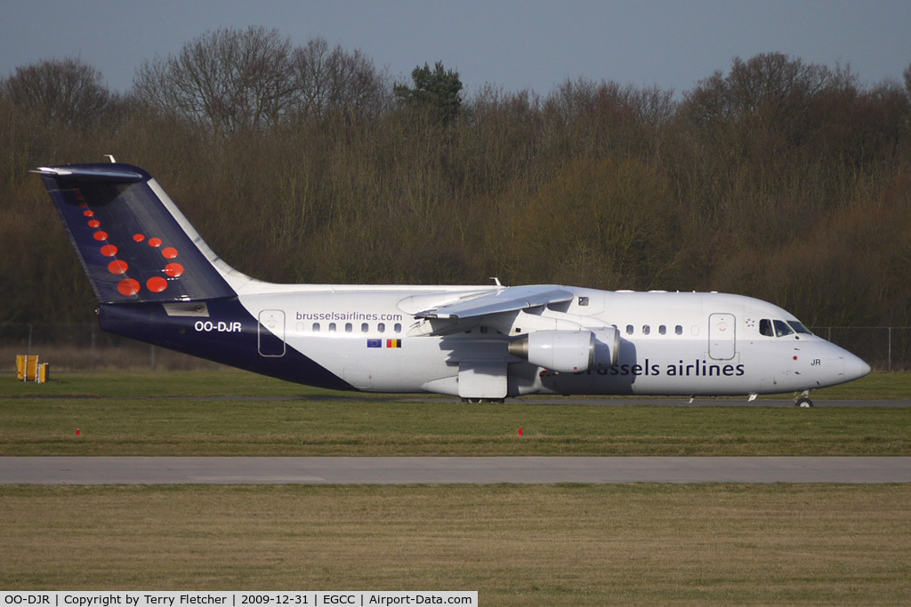 OO-DJR, 1996 British Aerospace Avro 146-RJ85 C/N E.2290, Brussels Airline BAE146 at Manchester