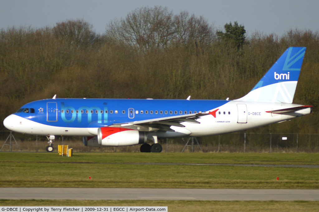 G-DBCE, 2005 Airbus A319-131 C/N 2429, BMI A319 at Manchester