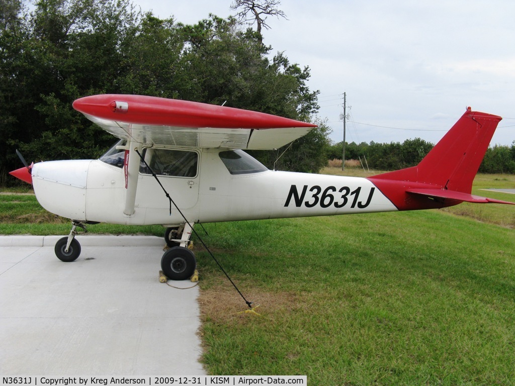 N3631J, 1966 Cessna 150G C/N 15064931, Cessna 150G parked on the ramp at Kissimmee Air Museum.