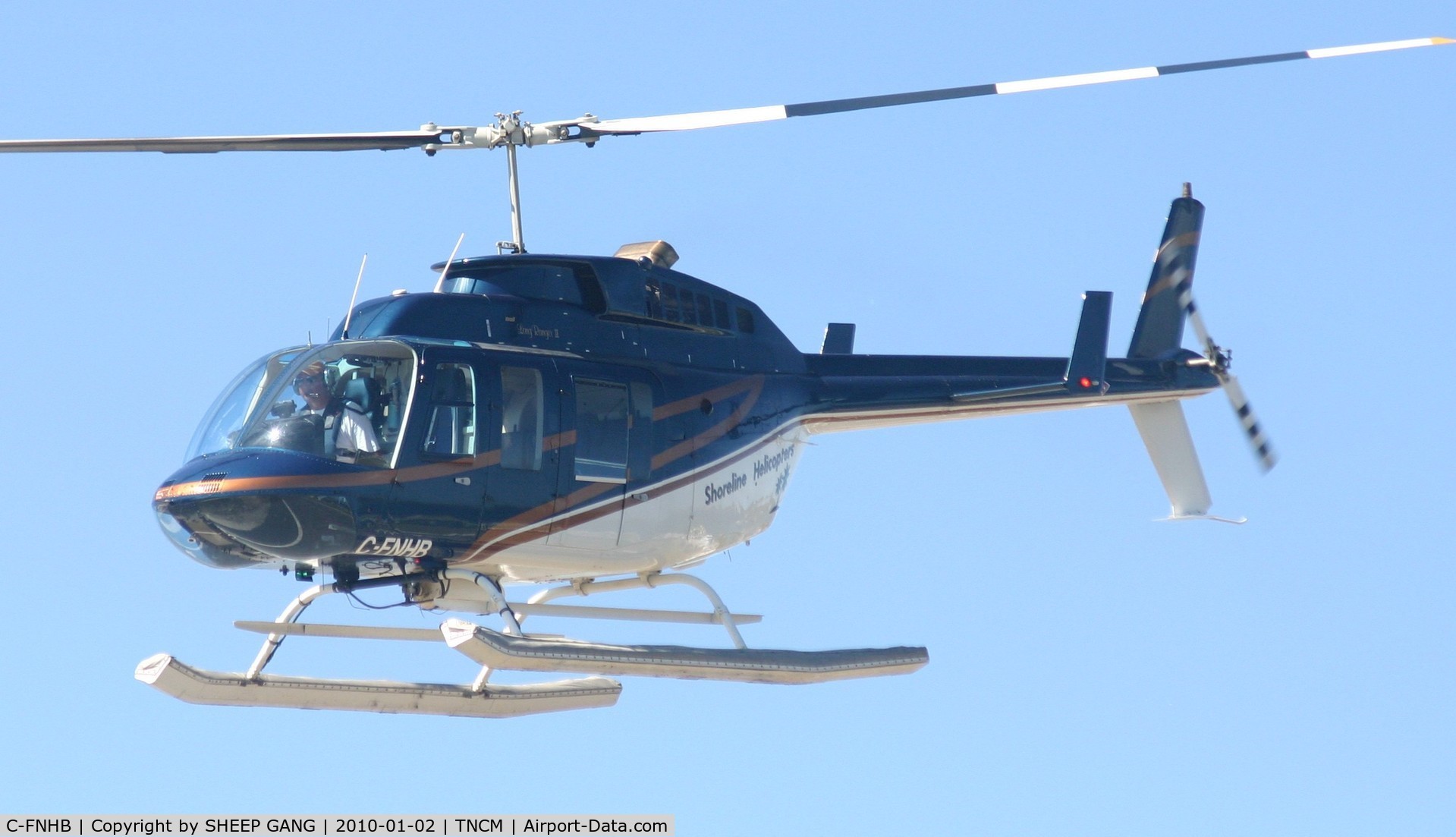 C-FNHB, 1981 Bell 206L-1 LongRanger II C/N 45661, C-FNHB departing the helipad on a trip