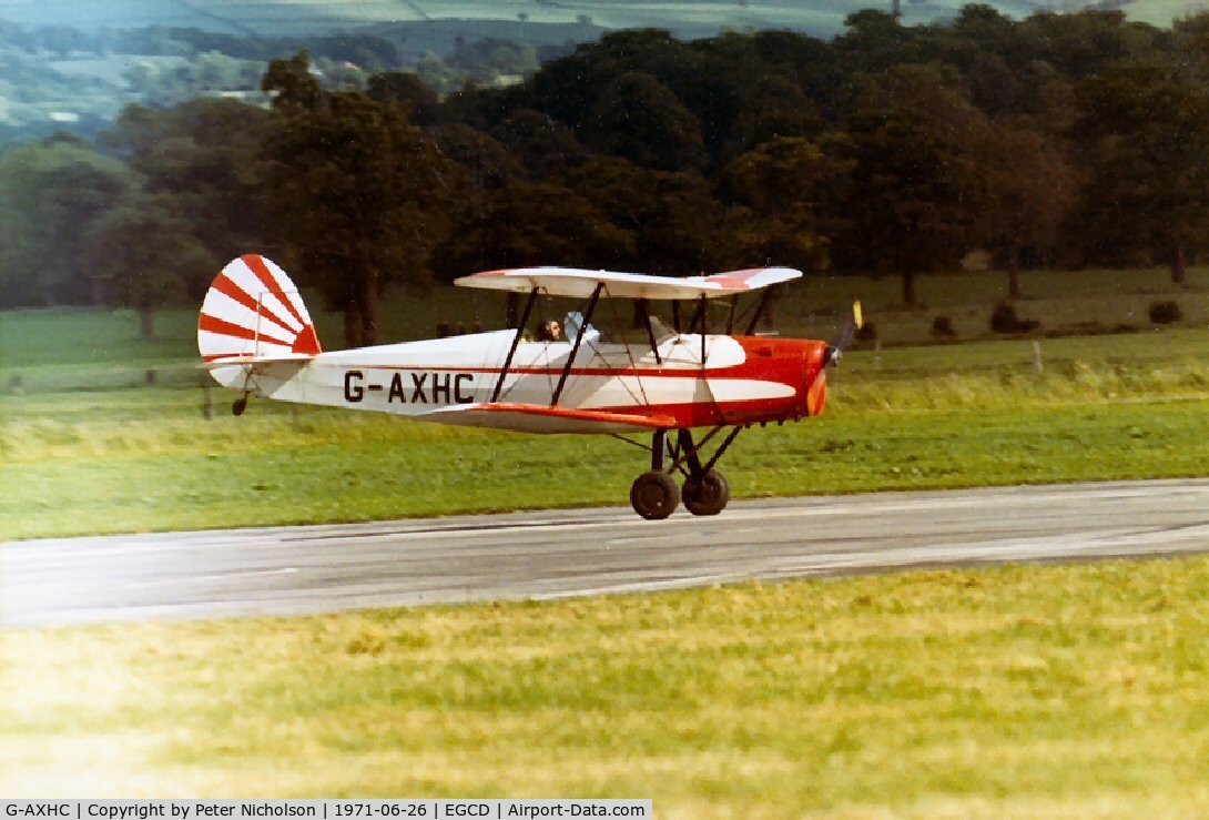 G-AXHC, 1946 Nord Stampe SV-4C C/N 293, Stampe SV-4C on display at the 1971 Woodford Airshow.