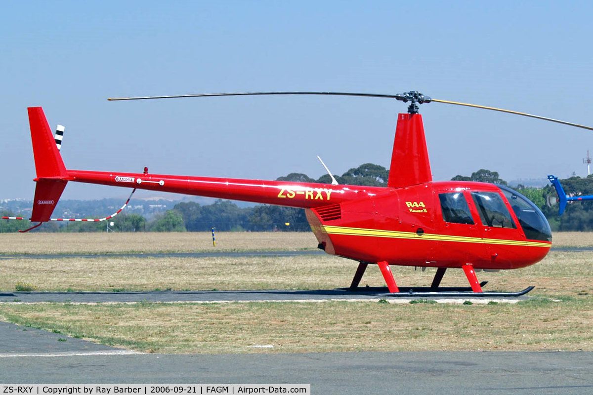 ZS-RXY, 2005 Robinson R44 Raven II C/N 10910, Robinson R-44 Raven II [10910] Rand~ZS 21/09/2006. Seen at its home base of Rand.