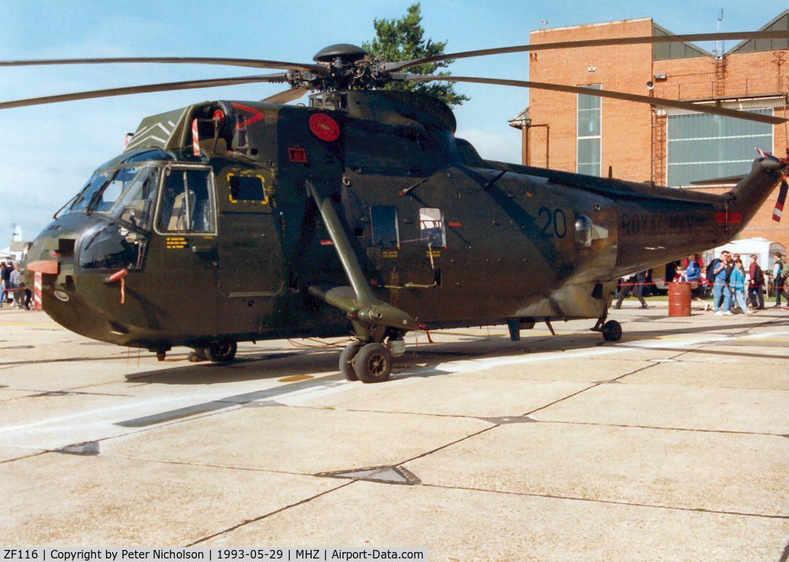 ZF116, 1986 Westland Sea King HC.4 C/N WA962, Sea King HC.4 of 772 Squadron on display at the 1993 Mildenhall Air Fete.