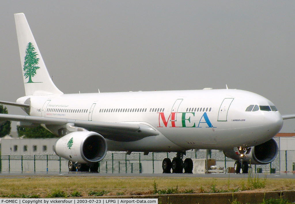 F-OMEC, 2003 Airbus A330-243 C/N 532, MEA