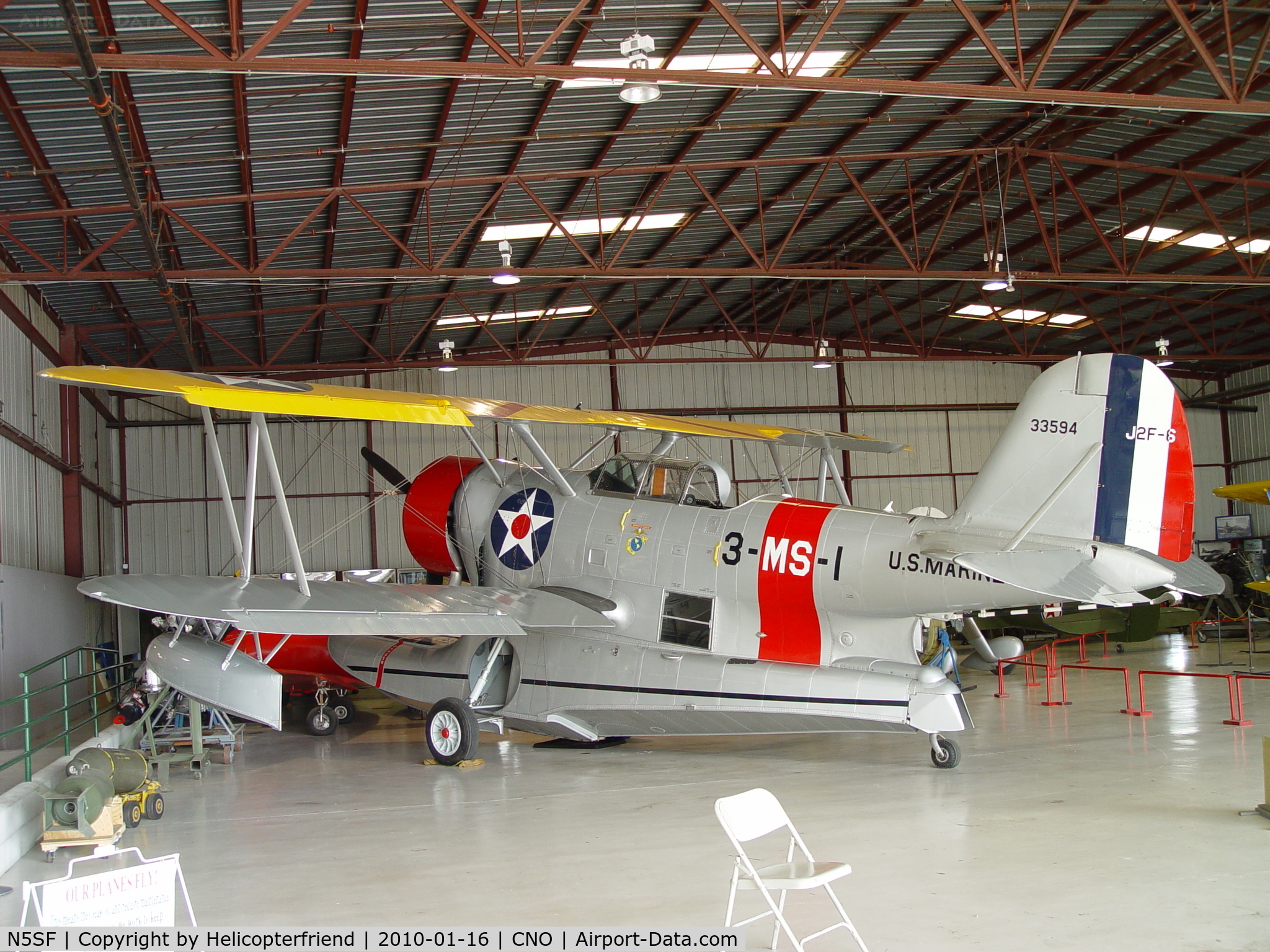 N5SF, 1939 Grumman J2F-6 Duck C/N Not found 33594/N1273N/N5SF, Chino Planes of Fame