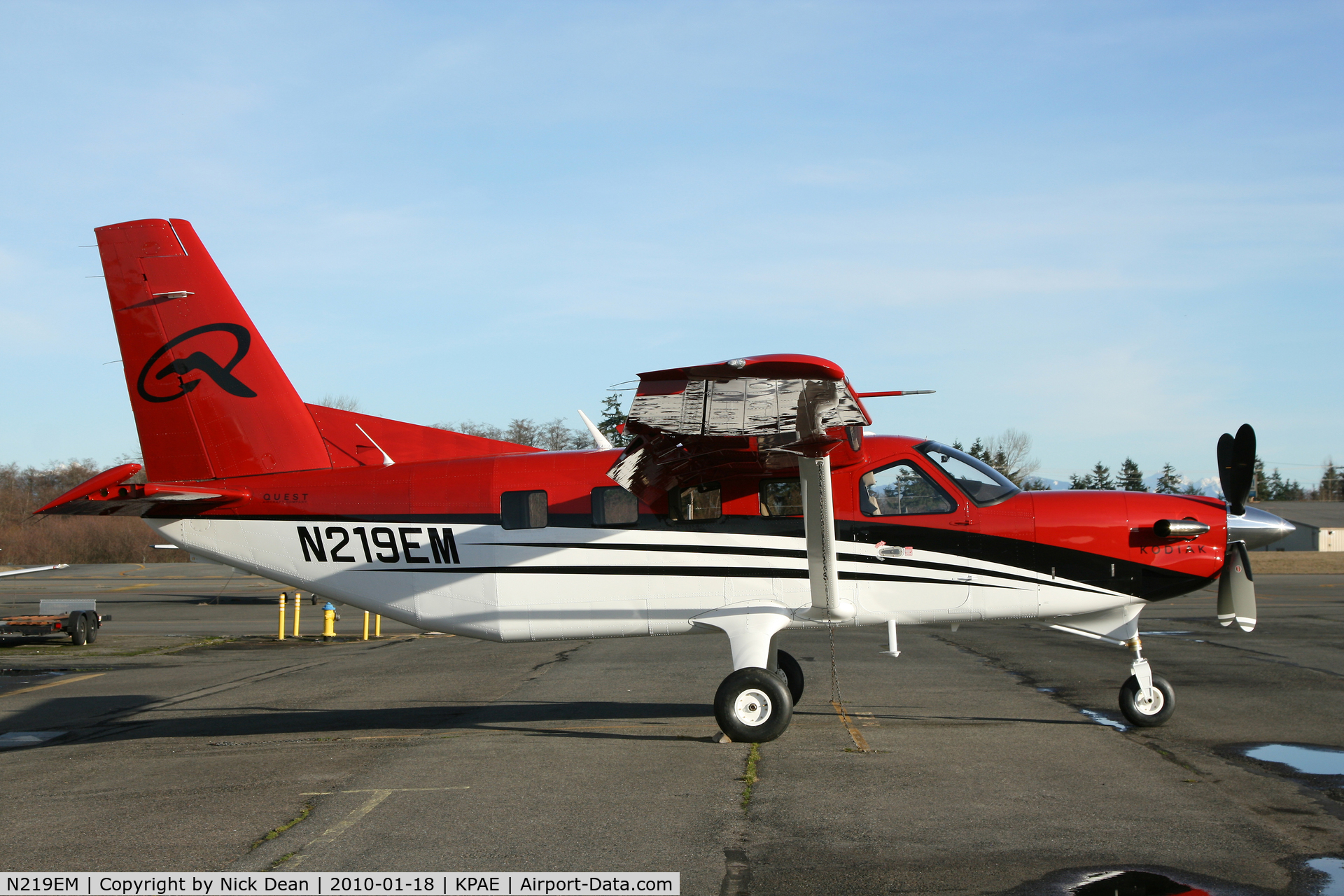 N219EM, 2009 Quest Kodiak 100 C/N 100-0032, KPAE Just emerged from the paint shop