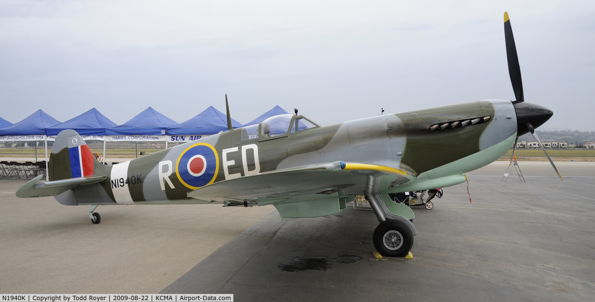 N1940K, 2003 Jurca MJ-100 Spitfire C/N MK9EX, CAMARILLO AIR SHOW 2009