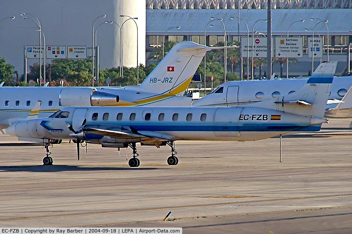 EC-FZB, 1976 Swearingen SA-226TC Metro II C/N TC-221, Swearingen SA.226TC Metro III [TC-221] (Swiftair) Palma De Mallorca~EC 18/09/2004. Seen parked at Palma belonging to Swiftair and used on freight services.