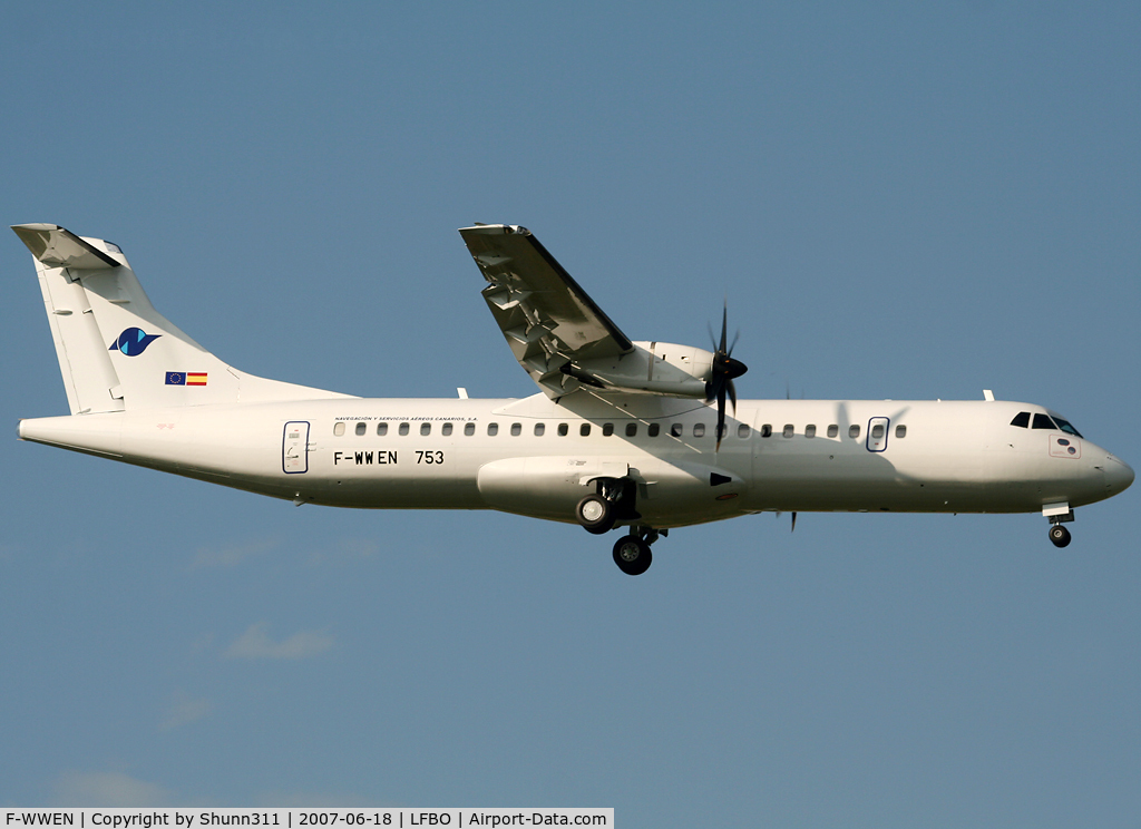 F-WWEN, 2007 ATR 72-212A C/N 753, C/n 0753 - To be EC-KGJ