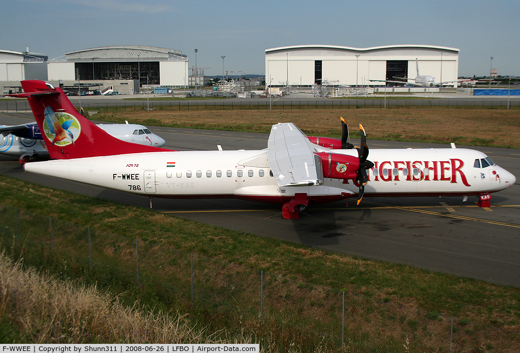 F-WWEE, 2008 ATR 72-212A C/N 786, C/n 786 - To be VT-KAS ntu...