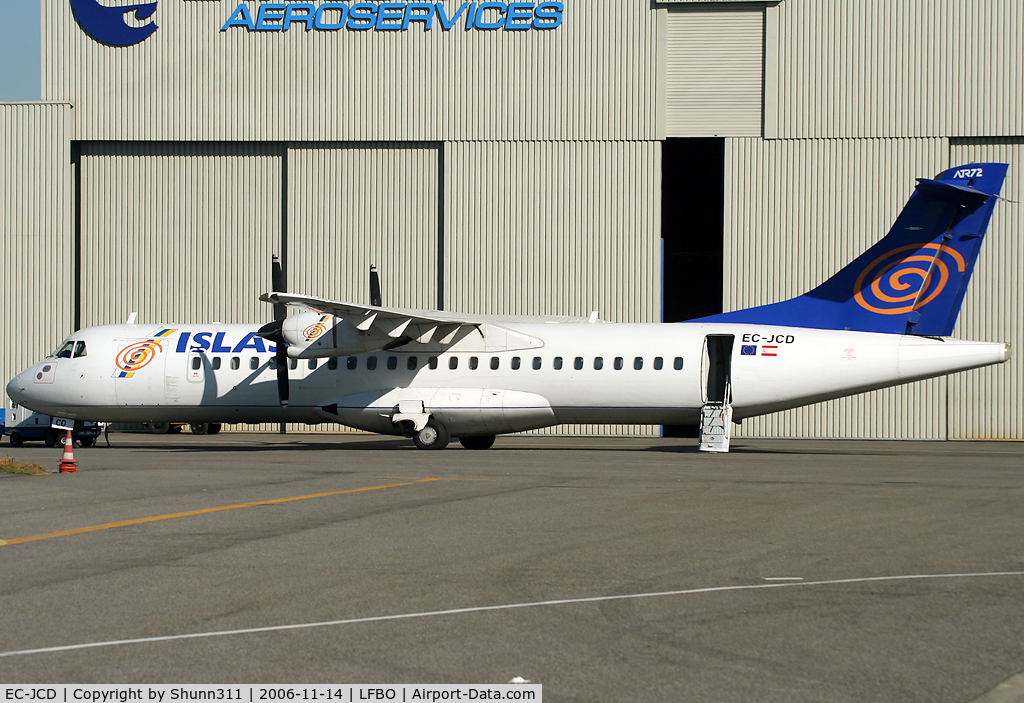 EC-JCD, 1995 ATR 72-202 C/N 452, Parked at the Latecoere Aeroservices facilty...