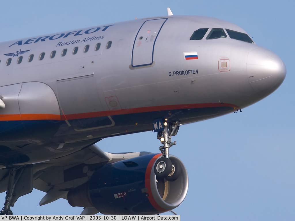 VP-BWA, 2003 Airbus A319-111 C/N 2052, Aeroflot A319